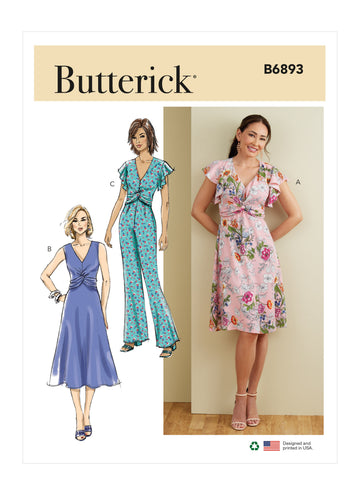 Butterick Misses' Dress and Jumpsuit B6893 - Sewing Pattern