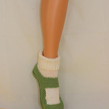 Adult Rib Cuff Sock Slippers