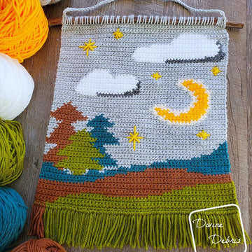 Moonlight Trees Wall Hanging