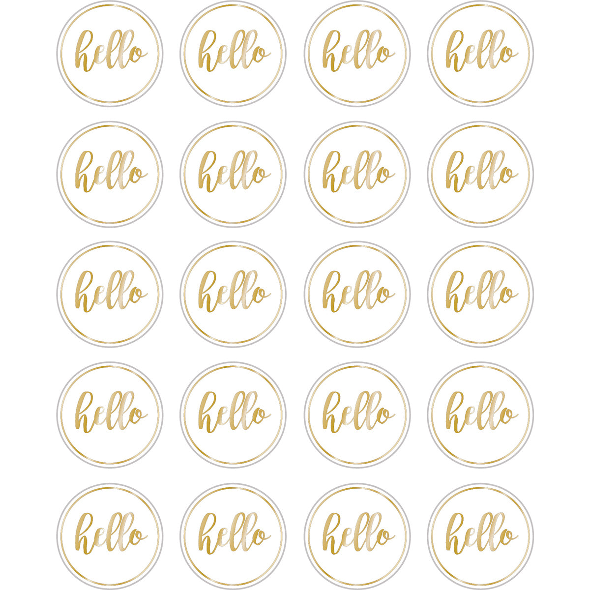 Craft Consortium Always & Forever Envelope Seal Stickers - Hello 25mm Acetate & Gold, 40/Pkg