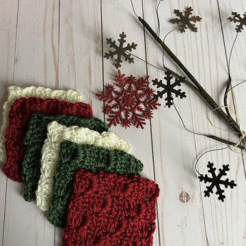 Christmas C2C Coaster Set