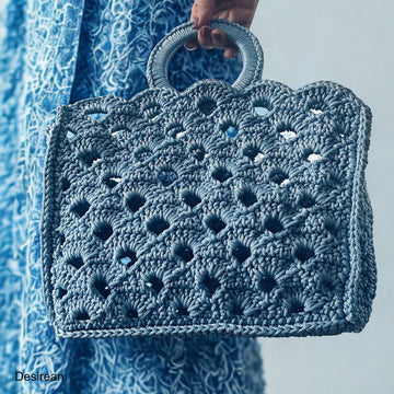 Offset Fan Stitch Crochet Bag
