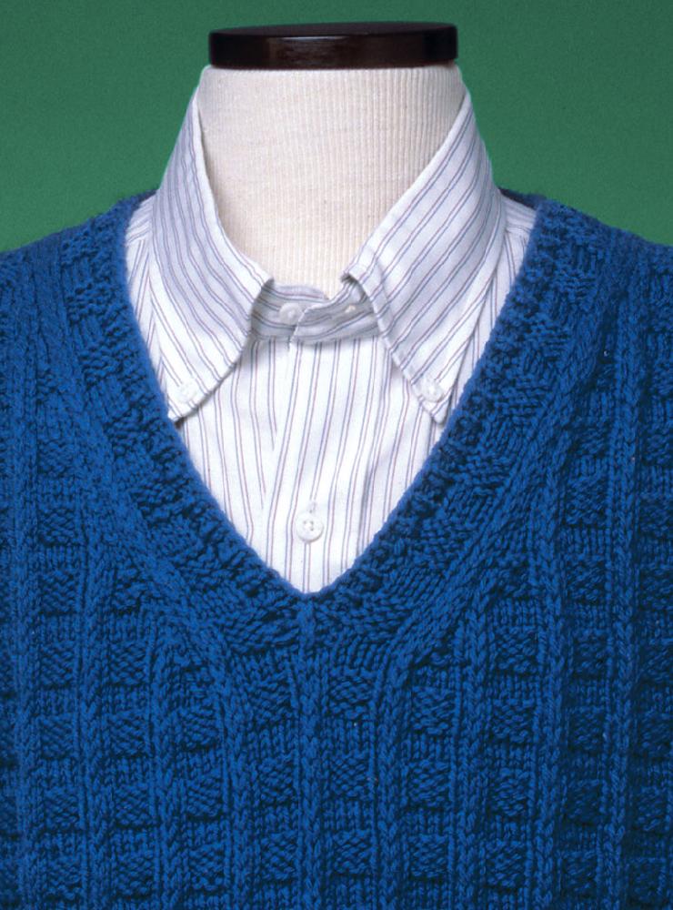 Textured V-Neck Vest #151