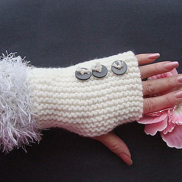346, KNIT FLAT, FINGERLESS GLOVES