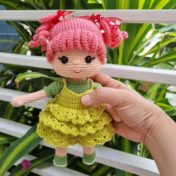 Crochet doll pattern, Amigurumi doll, Wendy doll