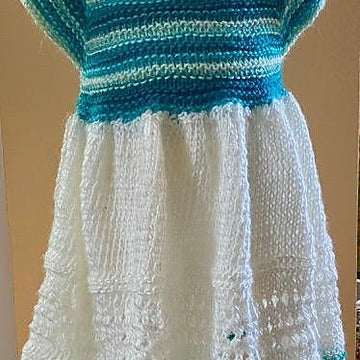 Blue waves baby dress