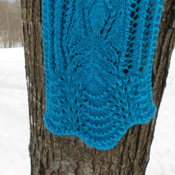 Blue Frost Lace Scarf
