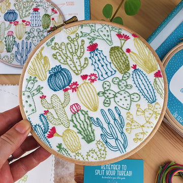 Oh Sew Bootiful Cactus Printed Embroidery Kit