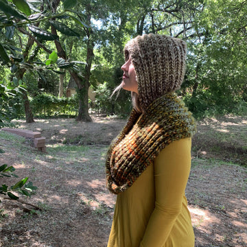 Brioche Hooded Scarf