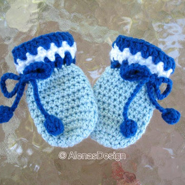 Blue Baby Mittens