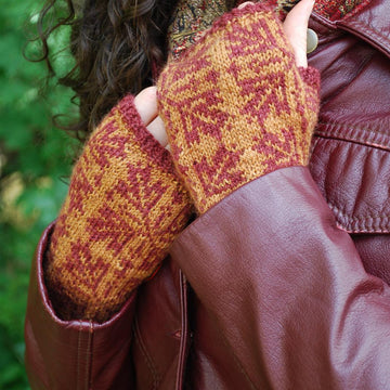Maple Fall Fingerless Gloves