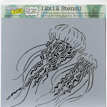 The Crafter's Workshop Crafter's Workshop Template 12"X12" - Jellyfish