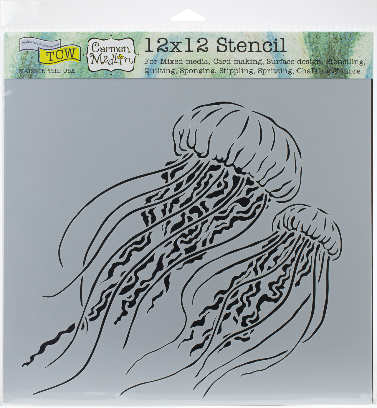 The Crafter's Workshop Crafter's Workshop Template 12"X12" - Jellyfish
