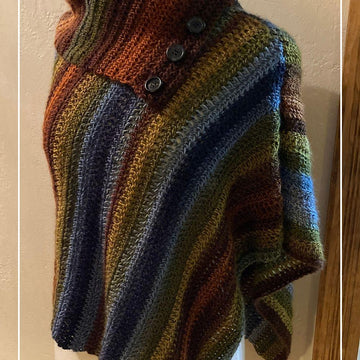 Uptown Comfort Poncho with Collar