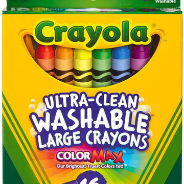 Crayola Large Washable Crayons - 16/Pkg