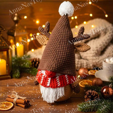 Gnome Christmas deer