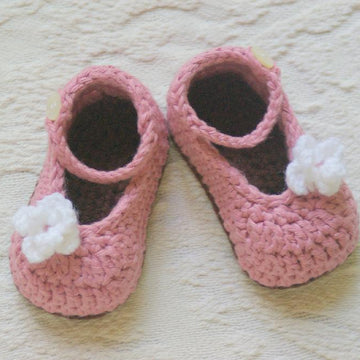 My Oh My Mary Janes - booties flower quick easy girl infant shoe