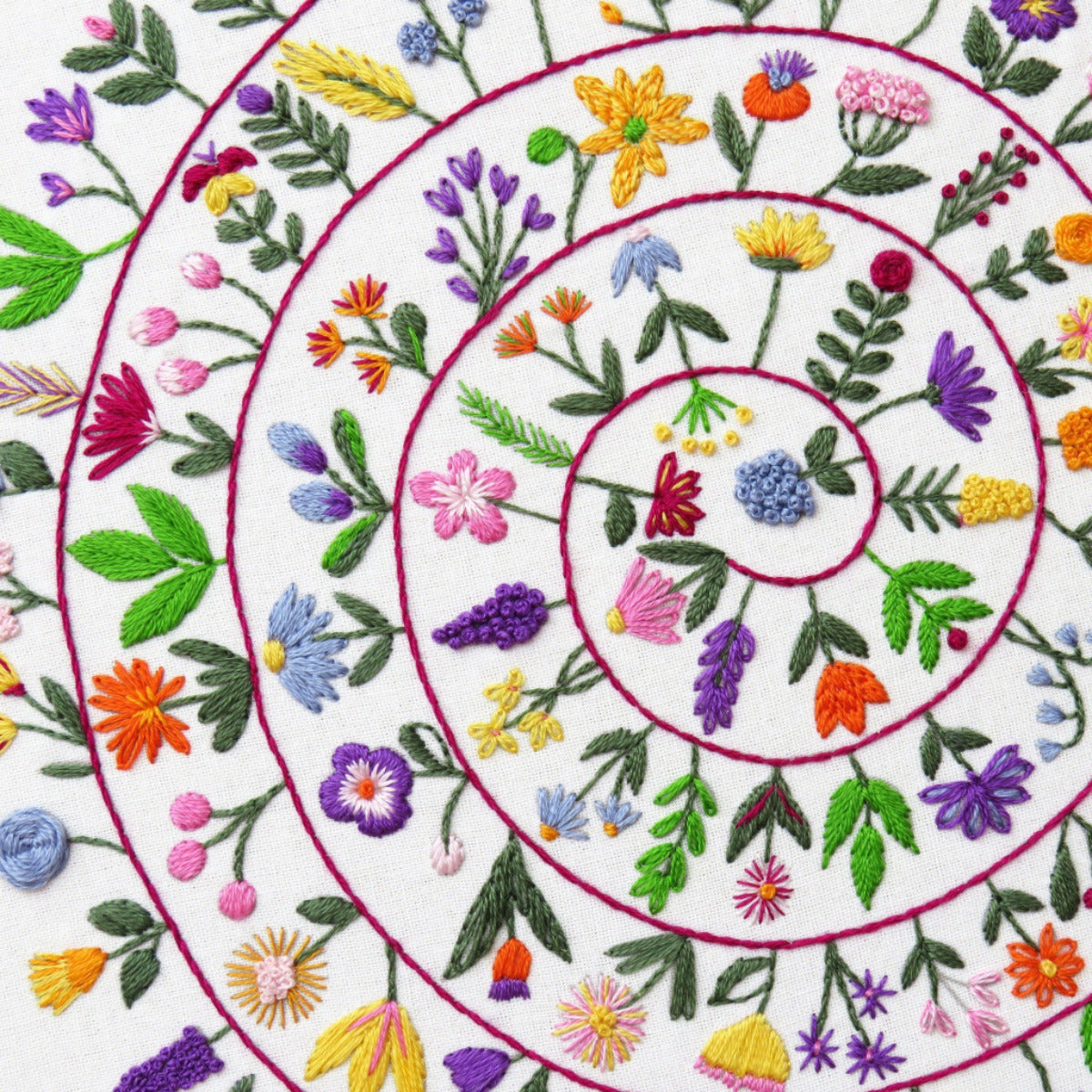Round and Round the Garden Hand Embroidery Pattern