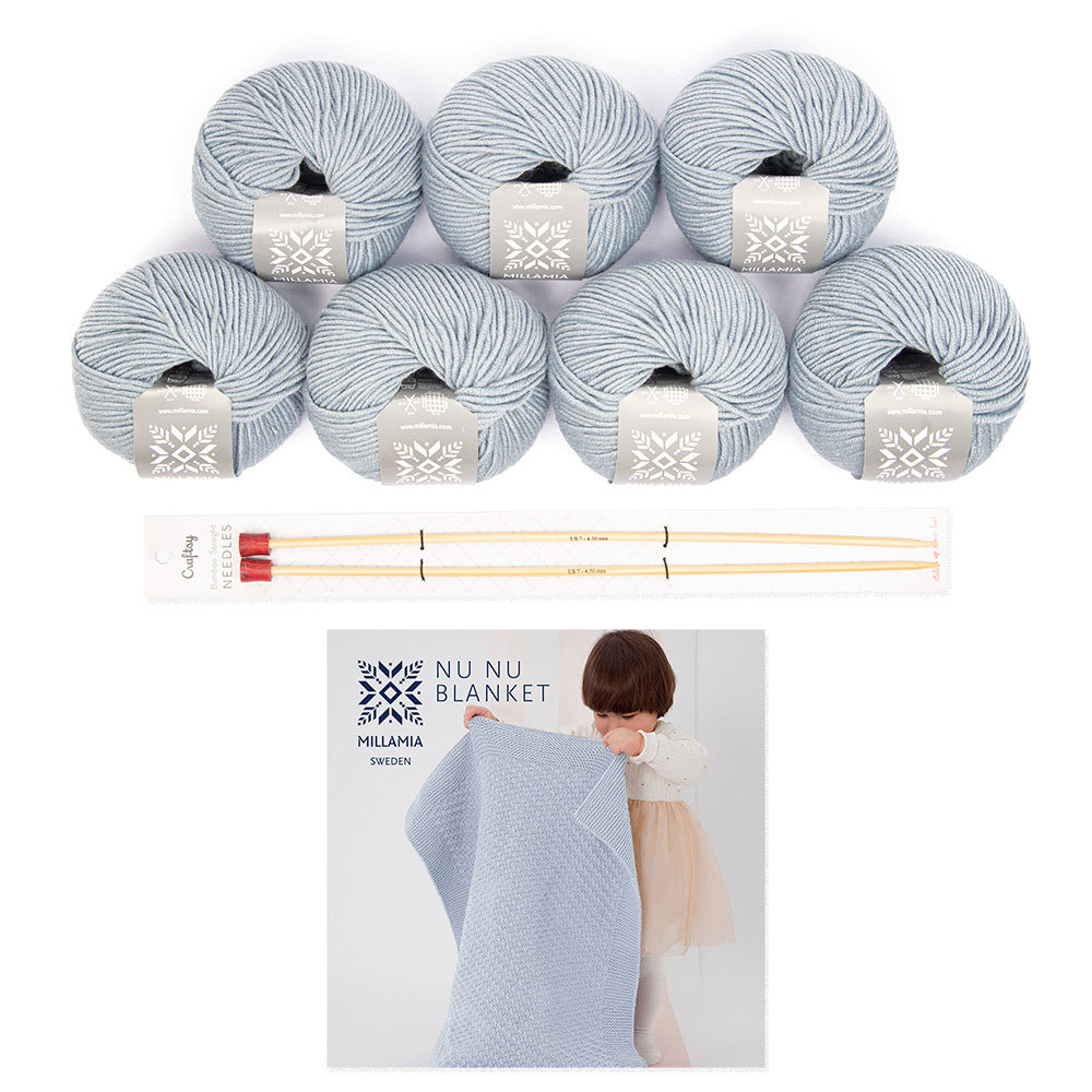 MillaMia Naturally Soft Aran Nu Nu Blanket 7 Ball Project Pack