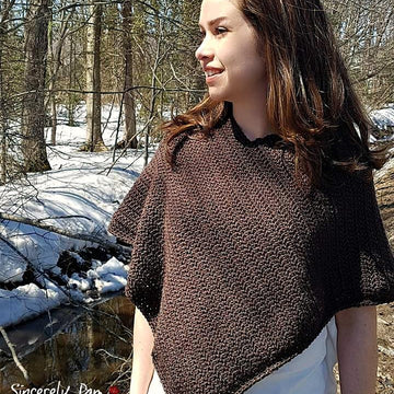 Steff Herringbone Poncho