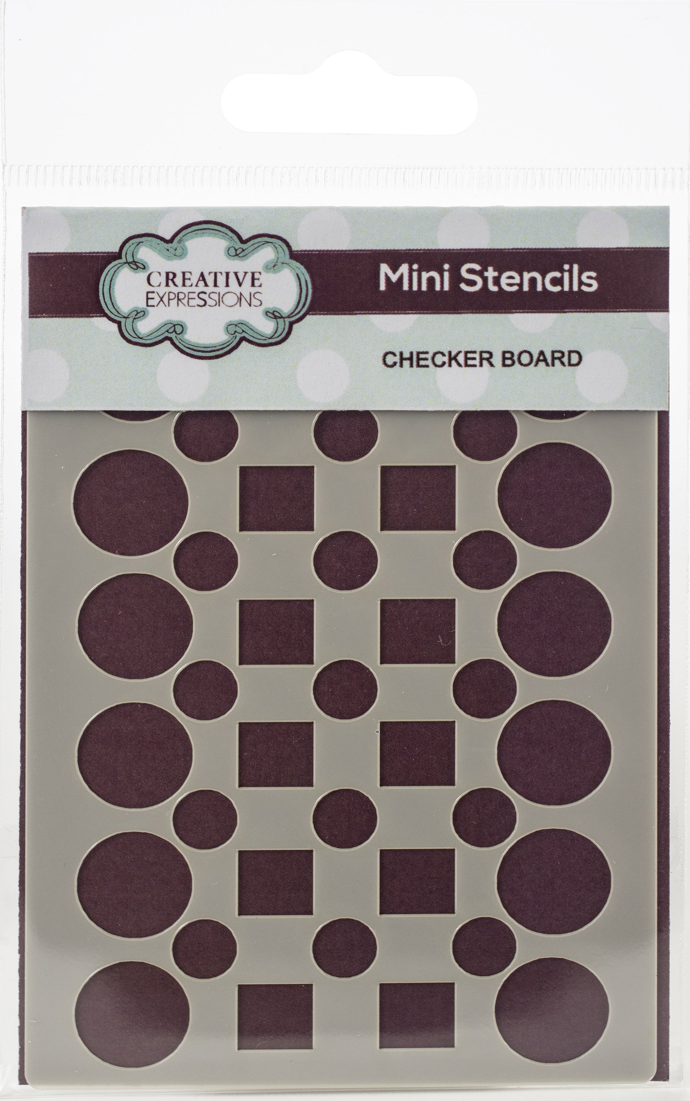 Creative Expressions Mini Stencil - Checker Board