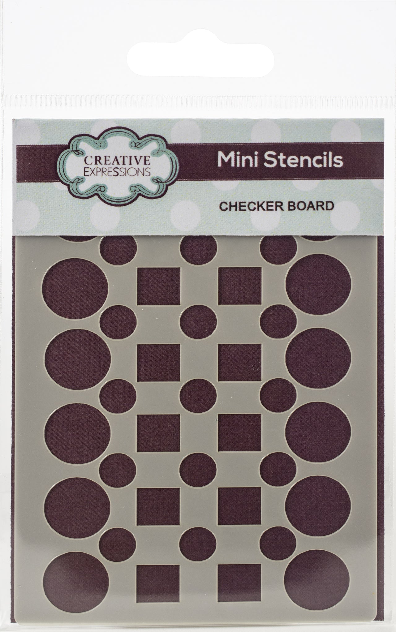 Creative Expressions Mini Stencil - Checker Board