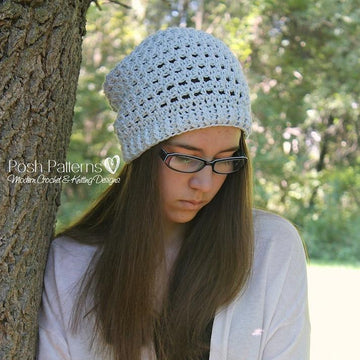 Eyelet Lace Slouchy Hat 383