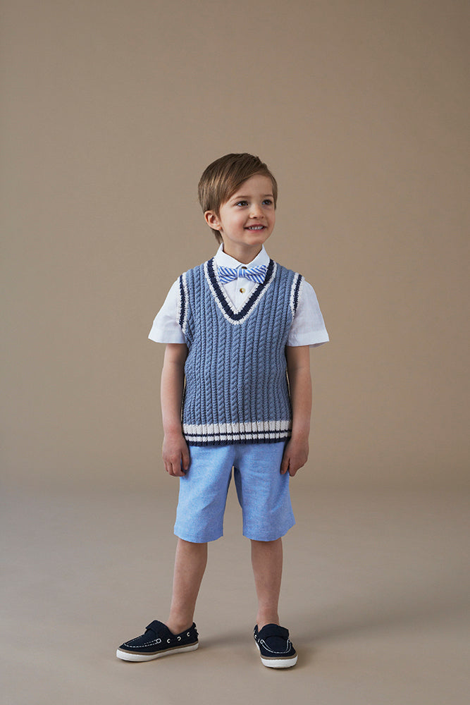 Chester Tank Top - Knitting Pattern For Kids in Debbie Bliss Baby Cashmerino
