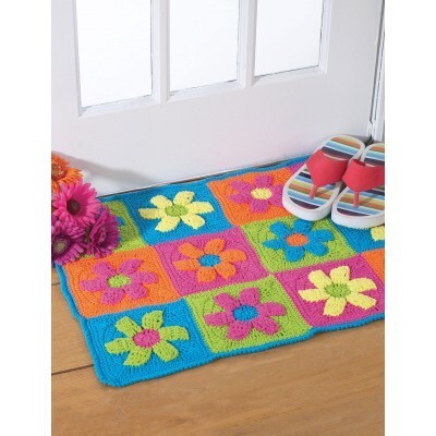 Flower Power Rug in Lily Sugar 'n Cream Solids