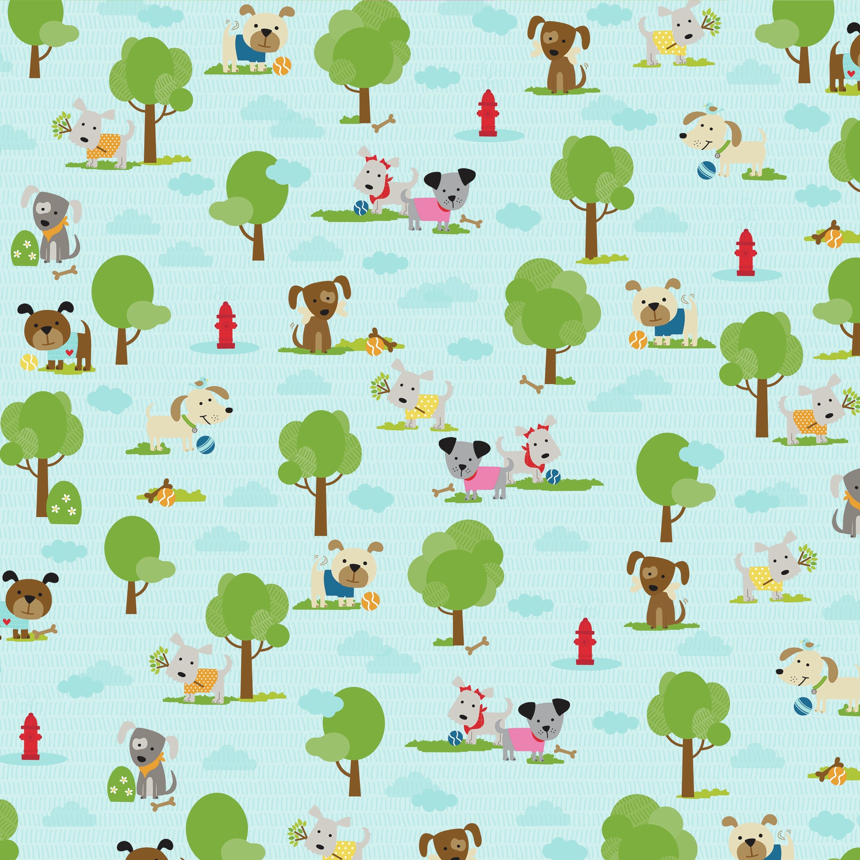 Doodlebug Bella Cooper Double-Sided Cardstock 12"X12" 25/Pkg - Dog Park