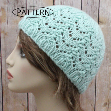 Knitting Pattern ladies hat beanie UK & USA Terms #16