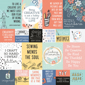 Kaisercraft Crafternoon Double-Sided Cardstock 12"X12" 10/Pkg - DIY