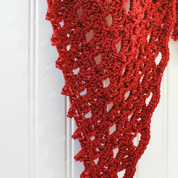 Lacy Shawl with Beaded Edging
