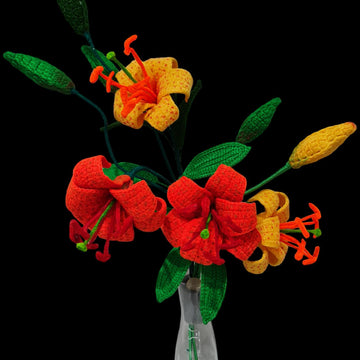 Crochet Tiger lily flowers