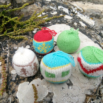 Festive fun baubles and mini stocking