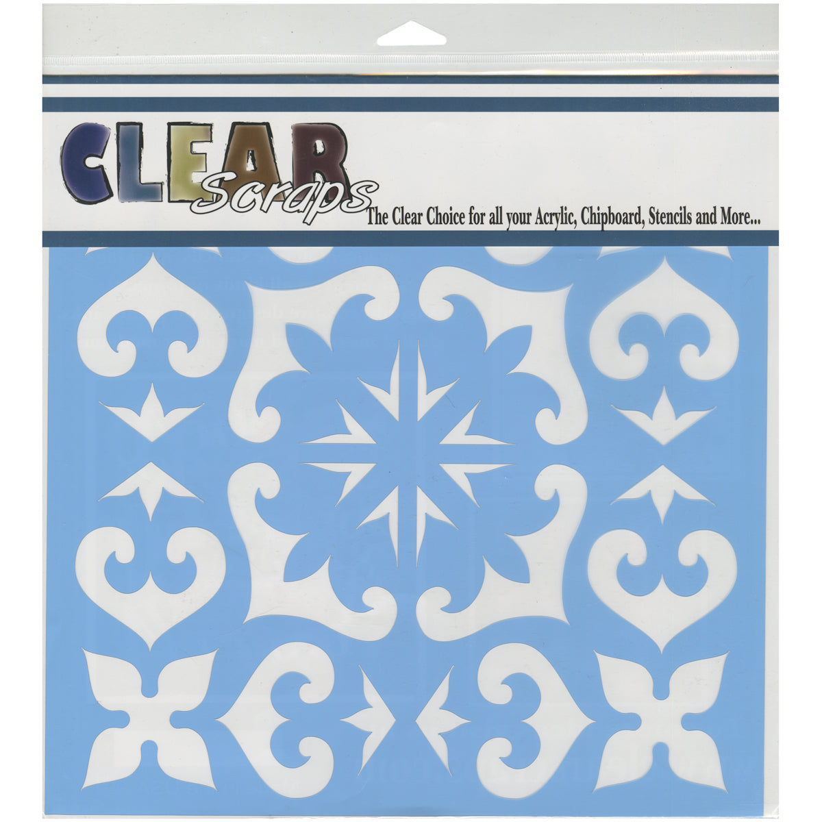 Clear Scraps Stencils 12"X12" - Mexican Tile
