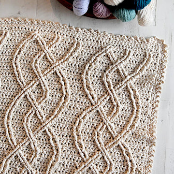Inishmore Crochet Cable Blanket
