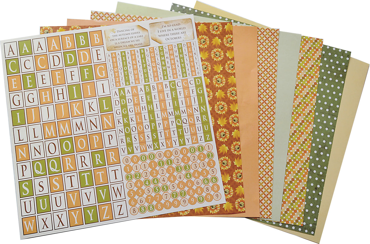 Ciao Bella Double-Sided Paper Pack 90lb 12"X12" 8/Pkg - Sound Of Autumn, 8 Designs/1 Each