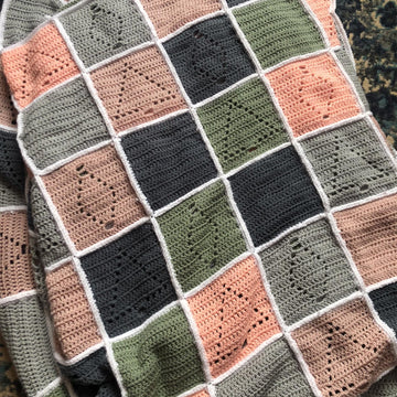 Crochet Christmas Patchwork Blanket