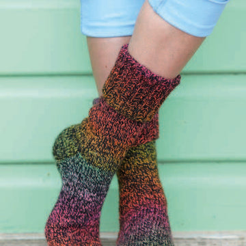 Ribbed and Stocking Stitch Socks in Hayfield Illusion DK - 7935 - Leaflet