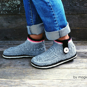 Flip-flop grey boots
