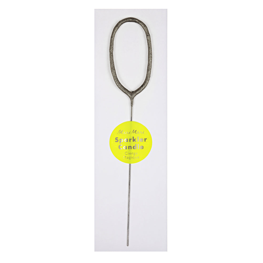 Meri Meri Silver Sparkler 0 - 9 Candle