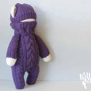 Cable Knit Teddy Bear Stuffie (2015021)