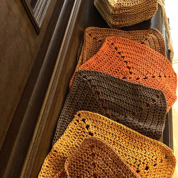 Pumpkin Spice Solid Granny Square Blanket