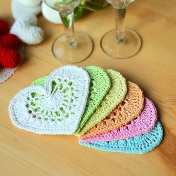 Lacey heart coasters