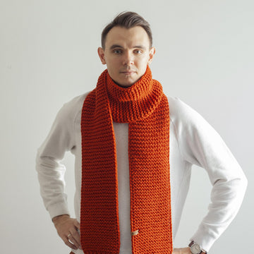 Men`s long scarf + VIDEO