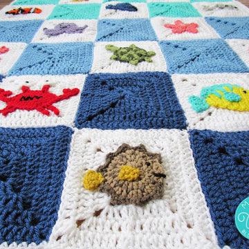 Ocean Granny Square Afghan
