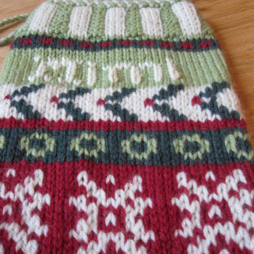 Holly & Snowflake Stocking