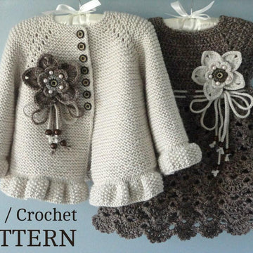 Baby Girl Jacket Baby Dress Knitting Crochet PATTERN