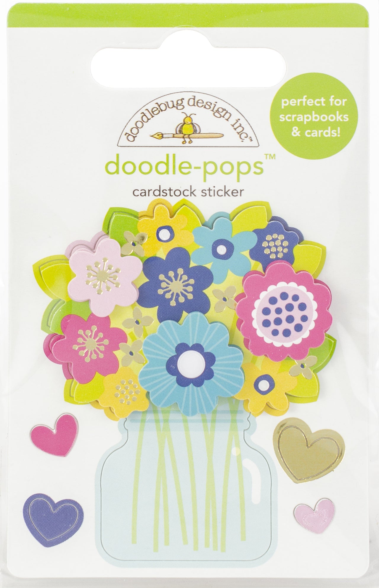 Doodlebug Doodle-Pops 3D Stickers - Just Because